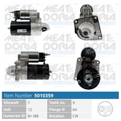 MEAT & DORIA Starter 5010359 für Ford LANCIA ALFA ROMEO