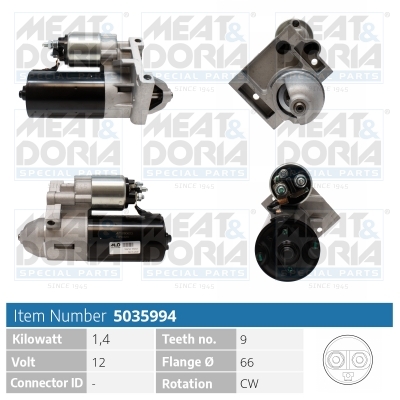 MEAT & DORIA Starter 5035994 12V für JEEP CHRYSLER 56027904 56027350 8953002125