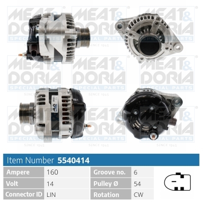 Meat & Doria Generator 5540414 Für Lancia Jeep Chrysler