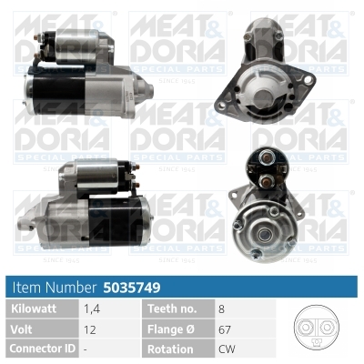 MEAT & DORIA Starter 5035749 für MITSUBISHI Suzuki