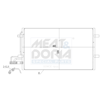 Meat & Doria Kondensator, Klimaanlage 991103 Für Ford