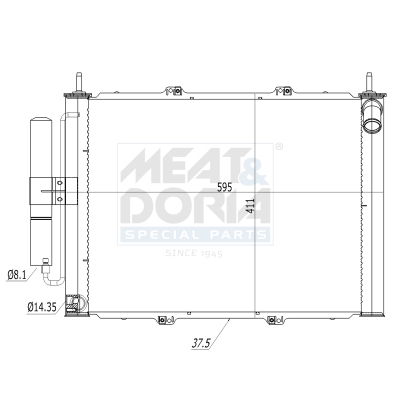 MEAT & DORIA Kondensator, Klimaanlage 991169 für RENAULT