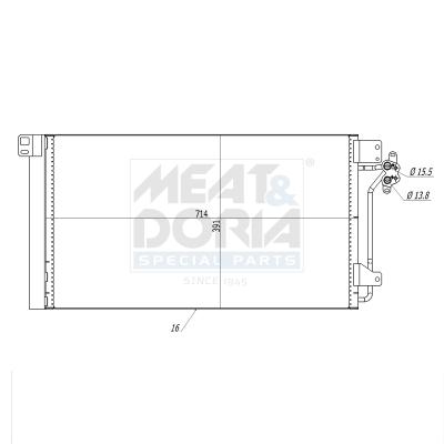 Meat & Doria Kondensator, Klimaanlage 991182 Für Vw Vag