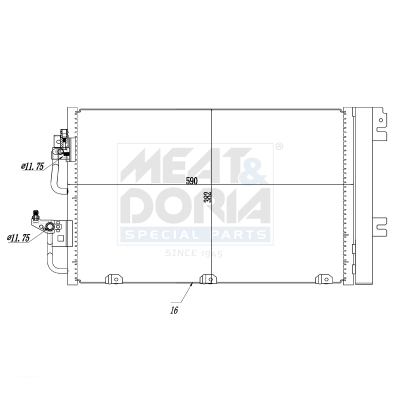 Meat & Doria Kondensator, Klimaanlage 991064 Für Opel Gm