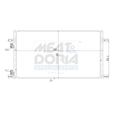 MEAT & DORIA Kondensator, Klimaanlage 991244 für RENAULT