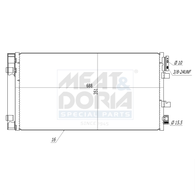 Meat & Doria Kondensator, Klimaanlage 991160 Für Renault