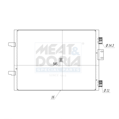 Meat & Doria Kondensator, Klimaanlage 991120 Für Renault