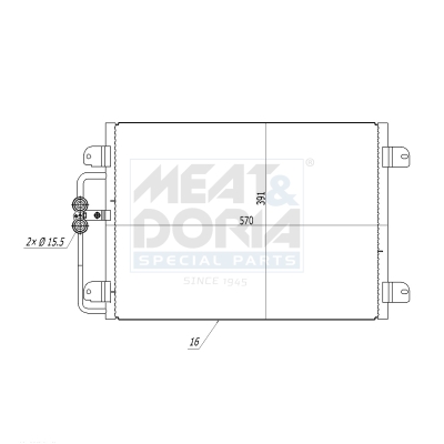 MEAT & DORIA Kondensator, Klimaanlage 991149 für RENAULT