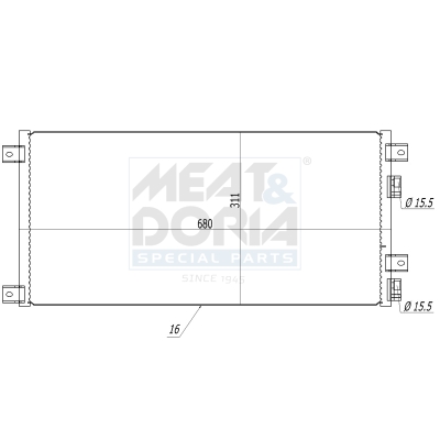 Meat & Doria Kondensator, Klimaanlage 991230 Für Iveco