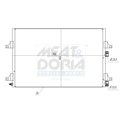 Meat & Doria Kondensator, Klimaanlage 991113 Für Renault