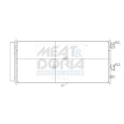 Meat & Doria Kondensator, Klimaanlage 991251 Für Opel
