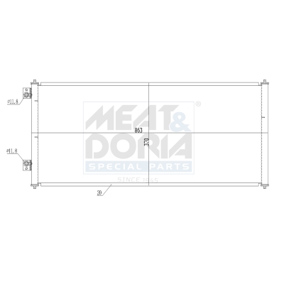 Meat & Doria Kondensator, Klimaanlage 991150 Für Ford