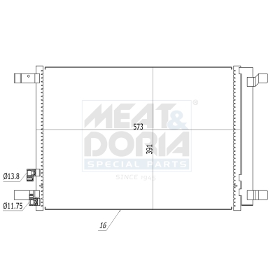 MEAT & DORIA Kondensator, Klimaanlage 991100 für Skoda SEAT