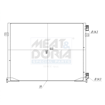 MEAT & DORIA Kondensator, Klimaanlage 991297 für GM NISSAN RENAULT