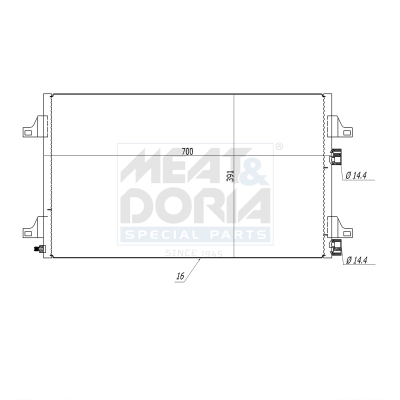 MEAT & DORIA Kondensator, Klimaanlage 991167 für RENAULT
