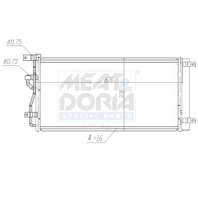 MEAT & DORIA Kondensator, Klimaanlage 991203 für Opel GM