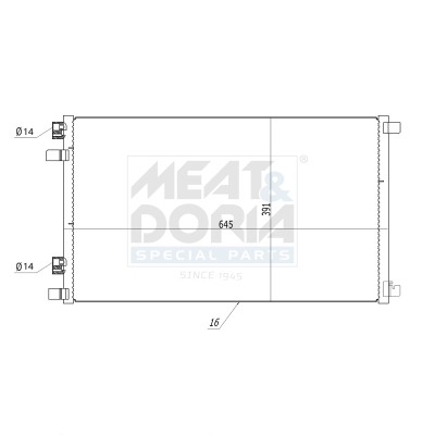 Meat & Doria Kondensator, Klimaanlage 991030 Für Renault
