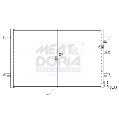 MEAT & DORIA Kondensator, Klimaanlage 991092 für SEAT