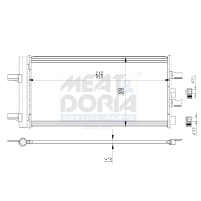 MEAT & DORIA Kondensator, Klimaanlage 991192 für MINI BMW