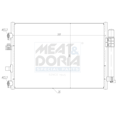 MEAT & DORIA Kondensator, Klimaanlage 991183 für Ford