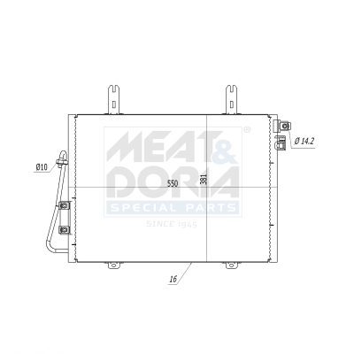 MEAT & DORIA Kondensator, Klimaanlage 991220 für RENAULT