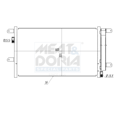 MEAT & DORIA Kondensator, Klimaanlage 991176 für Iveco
