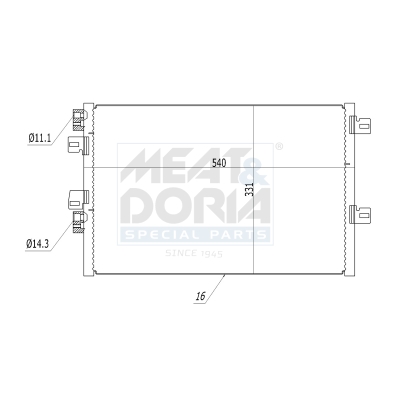 MEAT & DORIA Kondensator, Klimaanlage 991079 für RENAULT NISSAN
