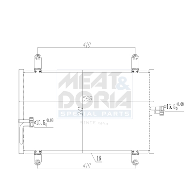 Meat & Doria Kondensator, Klimaanlage 991237 Für Fiat Citroën/Peugeot