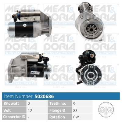 MEAT & DORIA Starter 5020686 für NISSAN MITSUBISHI