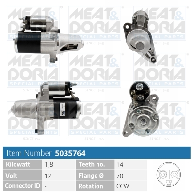 MEAT & DORIA Starter 5035764 für Chrysler MITSUBISHI