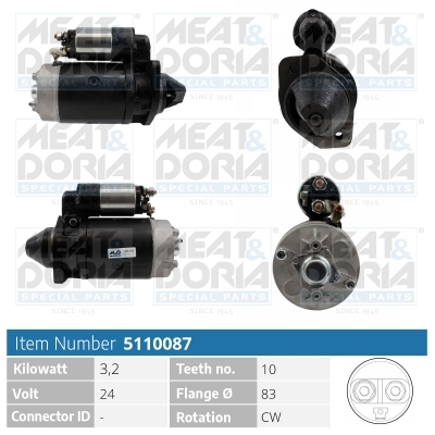Meat & Doria Starter 5110087 Für Mercedes