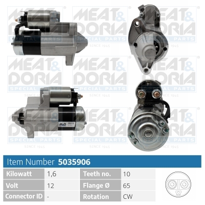 MEAT & DORIA Starter 5035906 für Chrysler MITSUBISHI