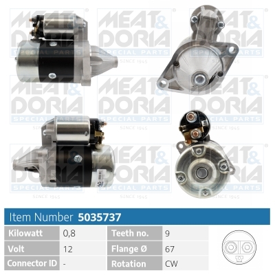 MEAT & DORIA Starter 5035737 für TOYOTA SUZUKI KIA HYUNDAI MITSUBISHI