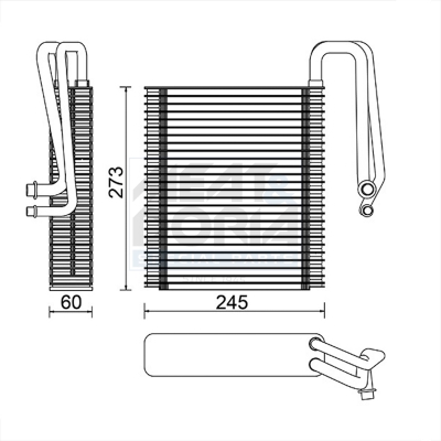 Meat & Doria Verdampfer, Klimaanlage 997015 Für Opel Fiat
