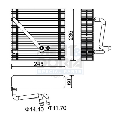 Meat & Doria Verdampfer, Klimaanlage 997014 Für Vag