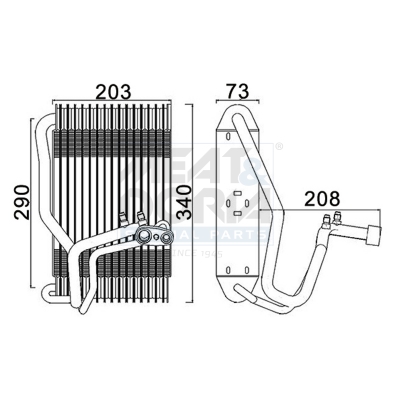 MEAT & DORIA Verdampfer, Klimaanlage 997140 für Skoda VAG