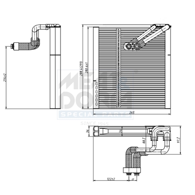 MEAT & DORIA Verdampfer, Klimaanlage 997113 für KIA