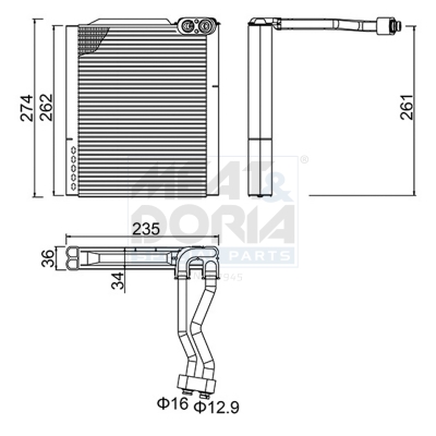 MEAT & DORIA Verdampfer, Klimaanlage 997116  für HYUNDAI KIA 971394P000