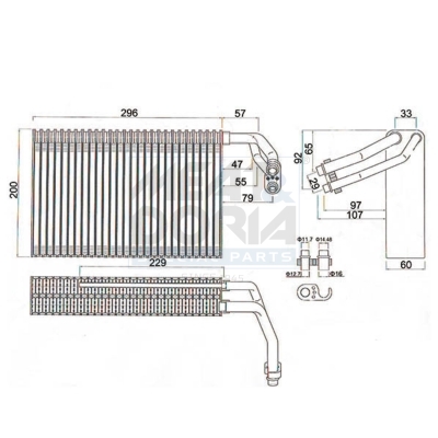 MEAT & DORIA Verdampfer, Klimaanlage 997134 für Mercedes