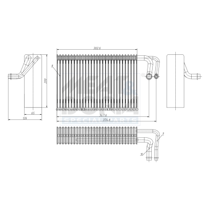 MEAT & DORIA Verdampfer, Klimaanlage 997041 für ALPINA