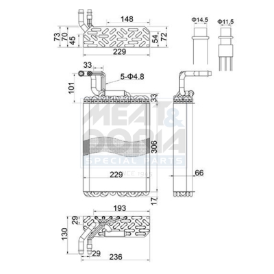 MEAT & DORIA Verdampfer, Klimaanlage 997002 für Mercedes