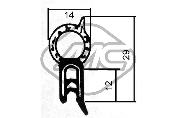 METALCAUCHO Türdichtung 00600 Kofferraum