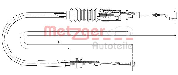 METZGER Gaszug COFLE 144304 für VW