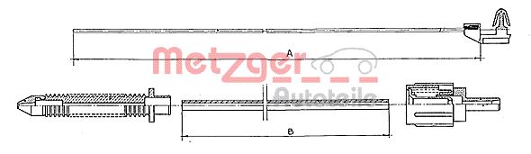 METZGER Gaszug COFLE 100381 für RENAULT