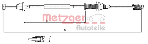 METZGER Gaszug COFLE 100390 für RENAULT