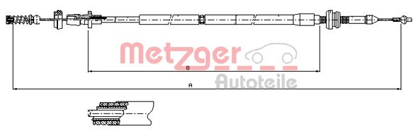 METZGER Gaszug COFLE 100904 für VW VAG