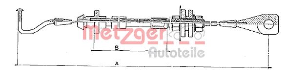METZGER Gaszug COFLE 10090 für VW