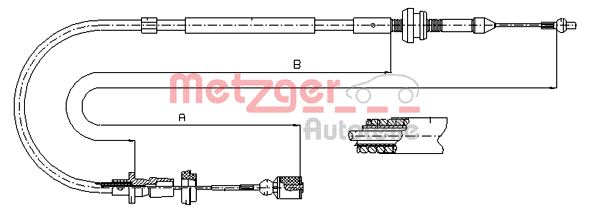 METZGER Gaszug COFLE 100861 für VW