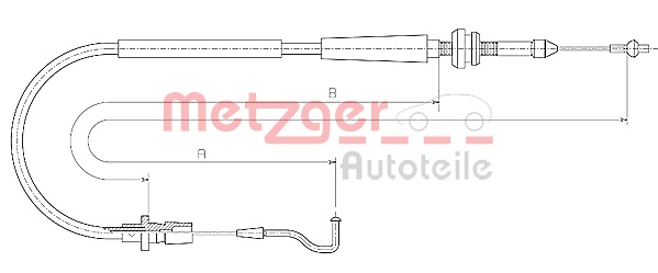 METZGER Gaszug COFLE 110637 für VW