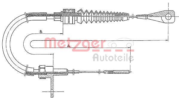 METZGER Gaszug COFLE 110651 für VW